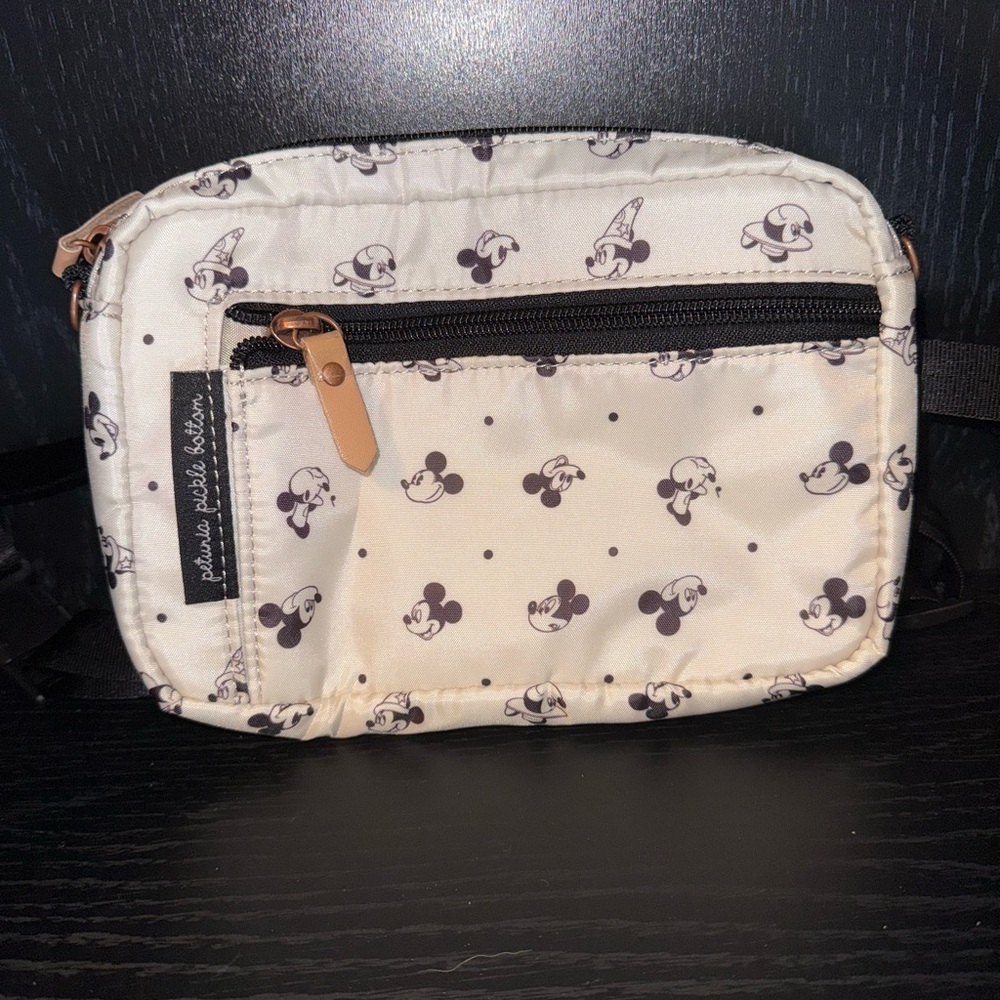 Petunia Pickle Bottom Cream and Black Crossbody Bag
